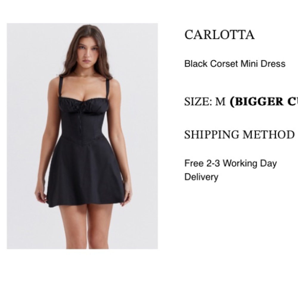 New without tags house of cb Carlotta dress plus cup
